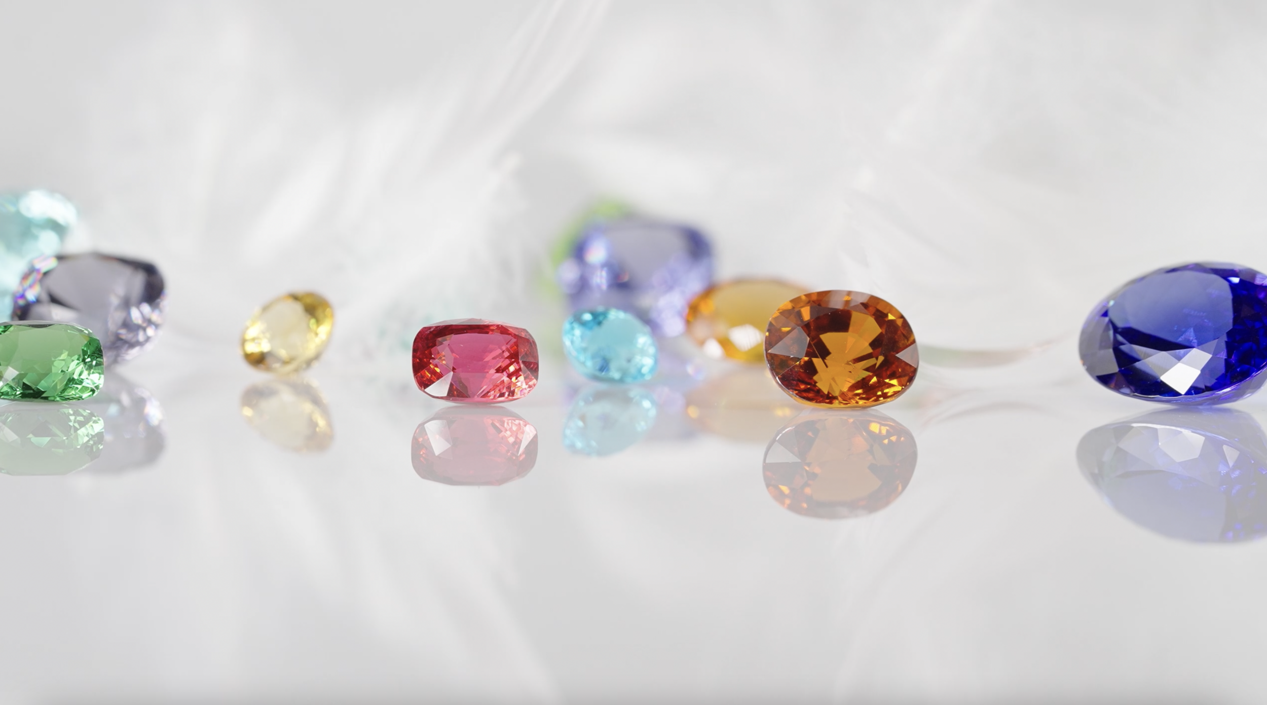 colorful gemstones collection