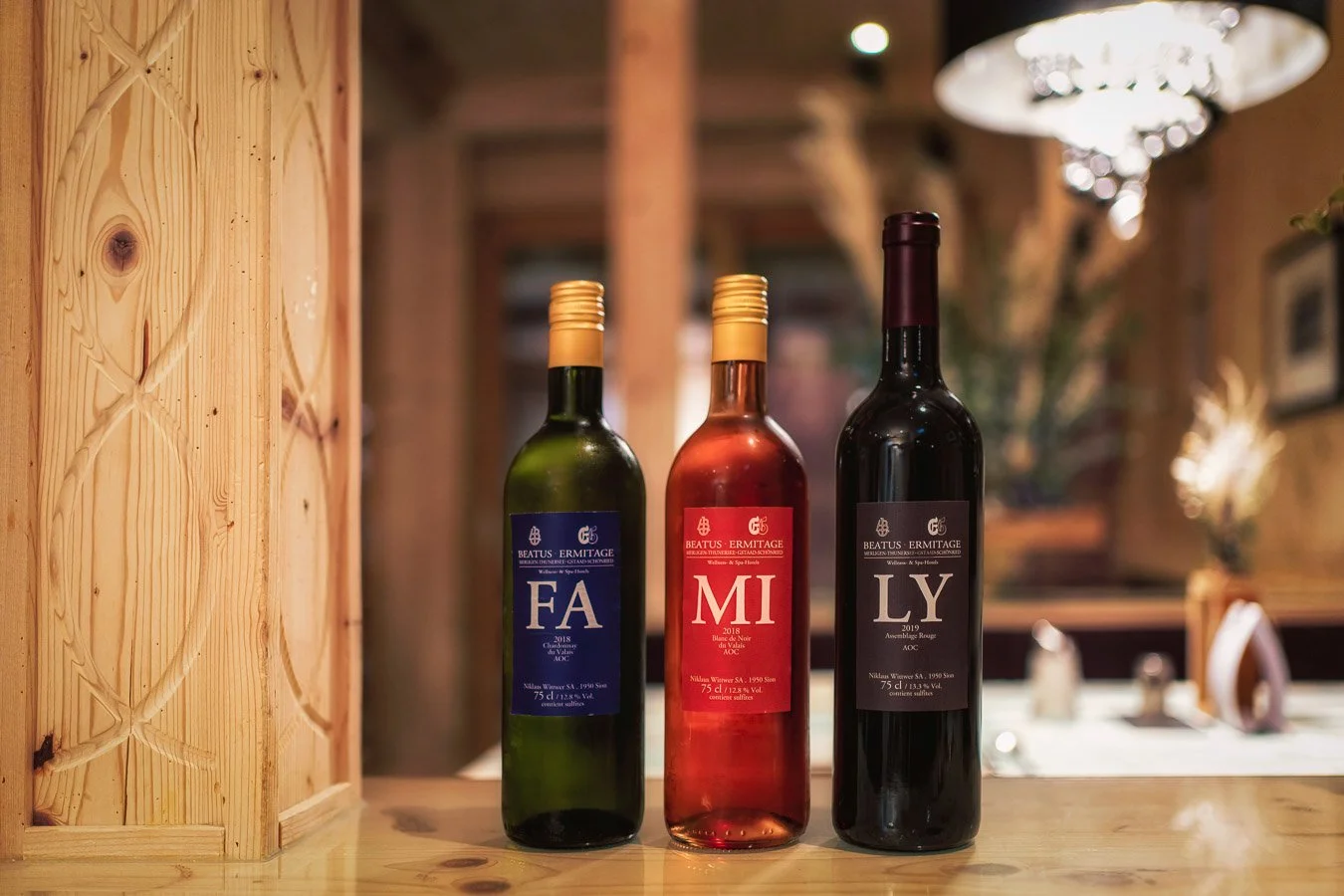 ermitage wine bottles family