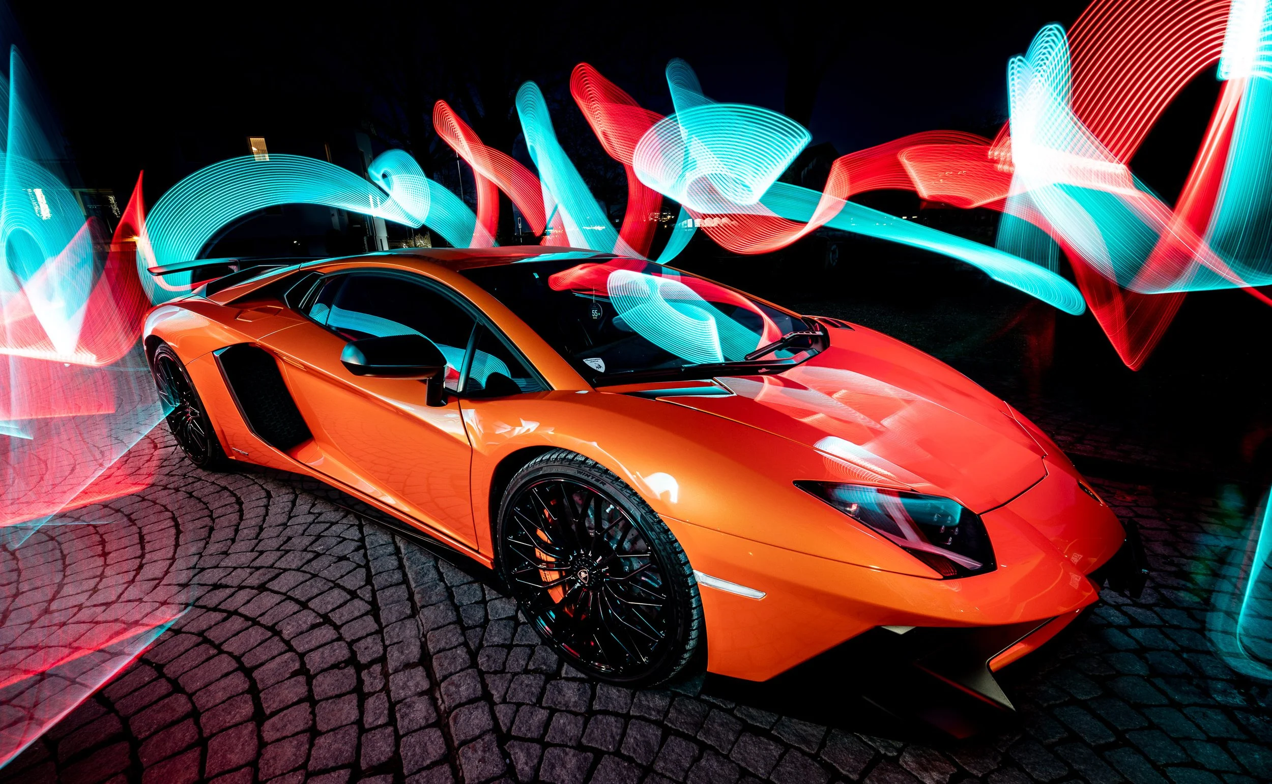 lamborghini aventador light painting