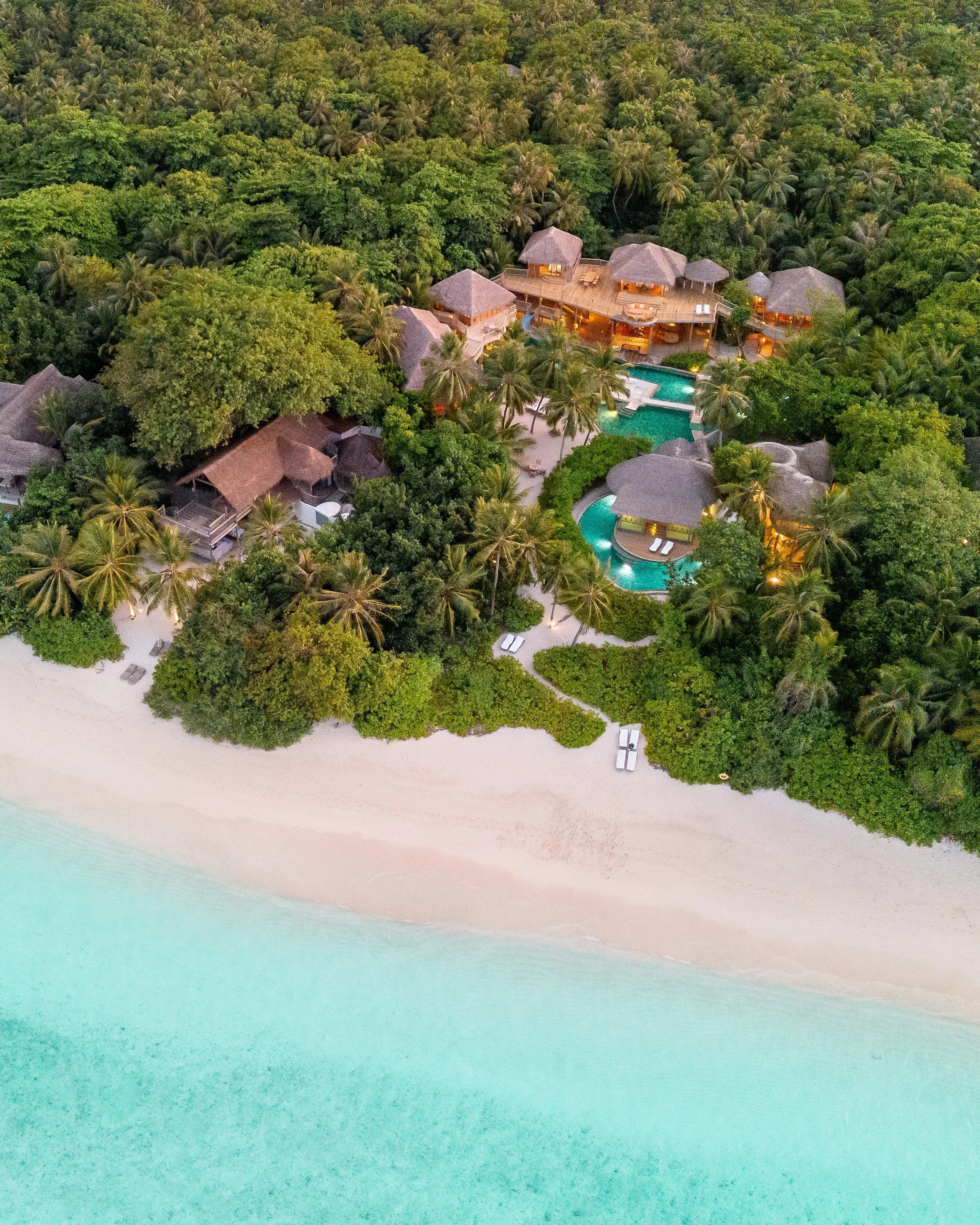maldives beach resort aerial